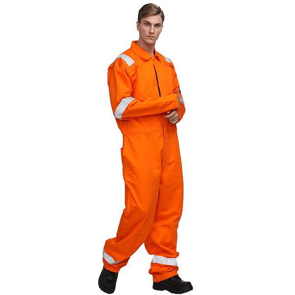 Flame Resistant Anti Static Orange Coverall