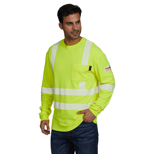 Hi Vis FR Safety Henley Shirt